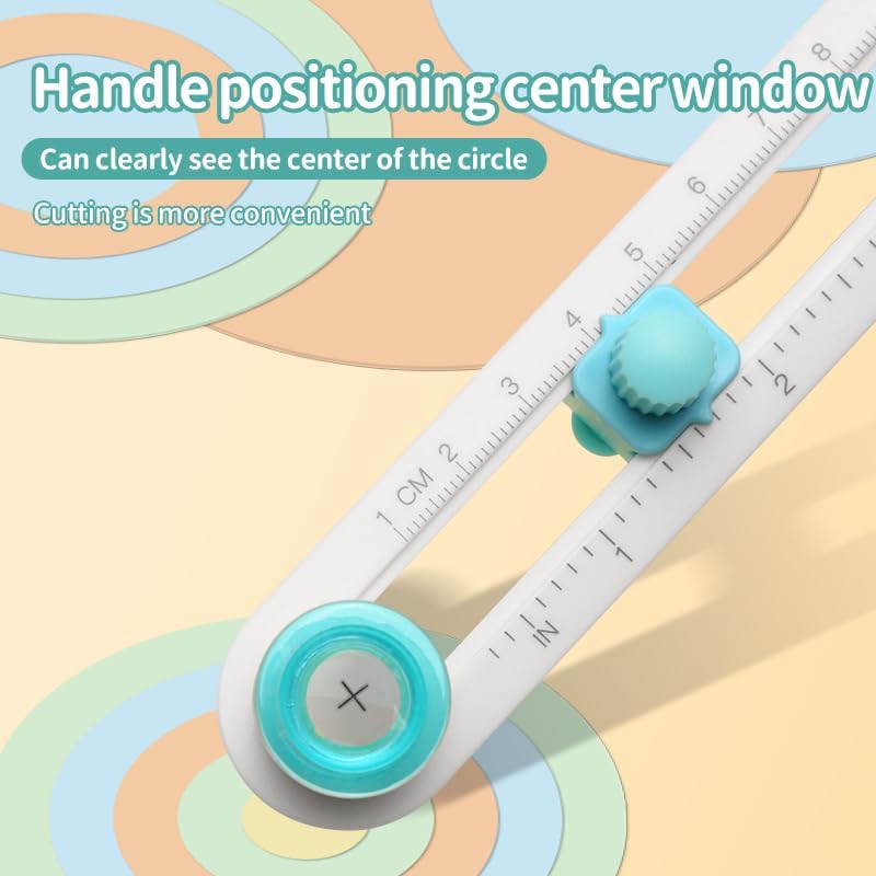 Circle Cutter, Circle Paper Cutter with 4PCS Replacement Blades, Adjustable Any