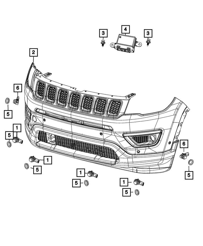 Genuine Mopar Parking Assist Module 68449663AB