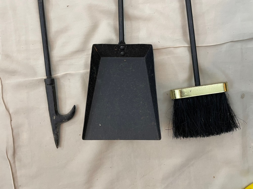 Cast Iron Base 21" Fireplace Tool Holder Set