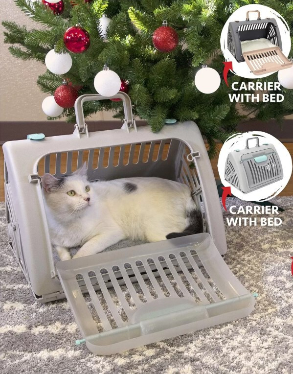 🔥Cat Carrier with Bed Foldable Travel Cat Carrier Up to 25lbs-Sport Pet Designs