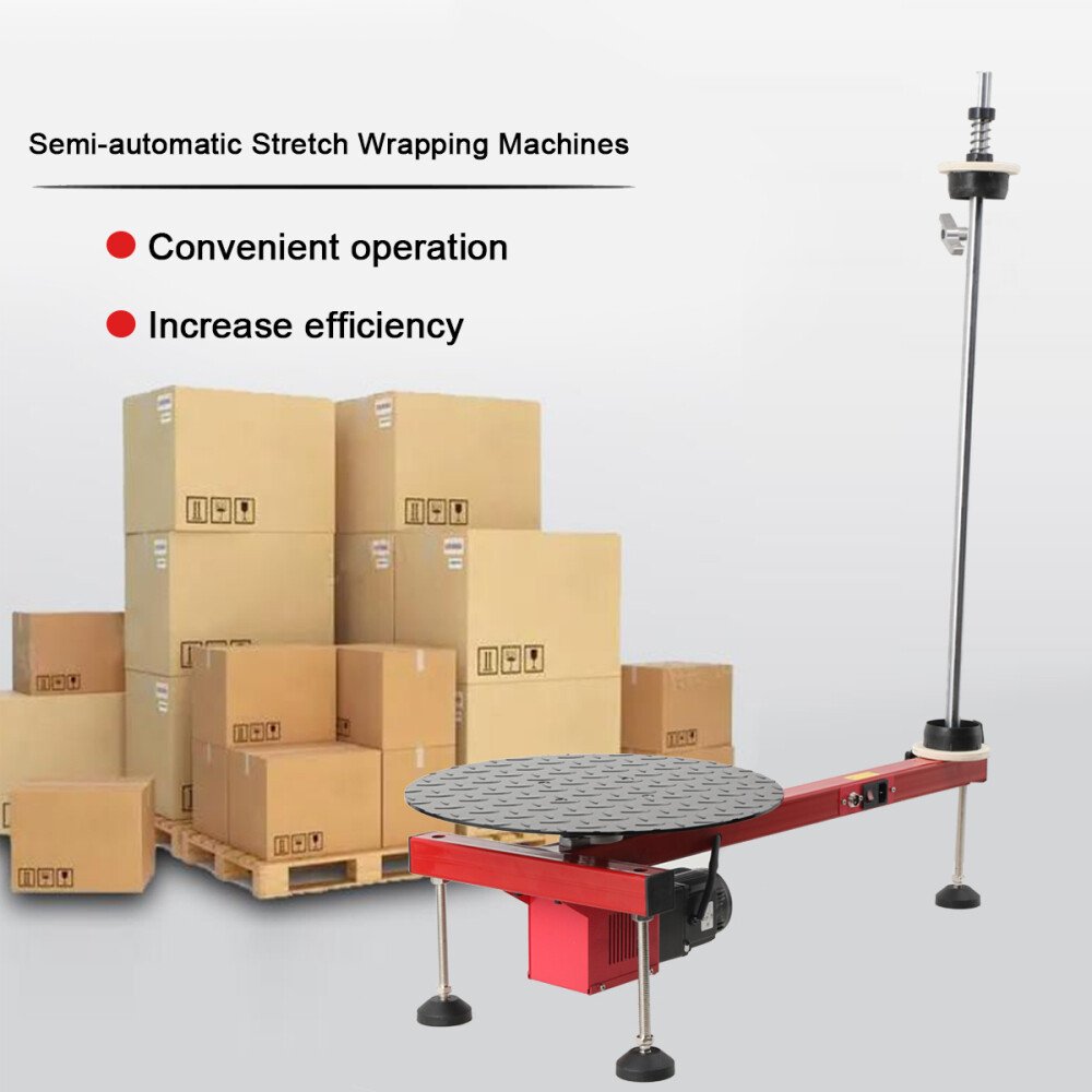 Semi-Automatic Stretch Wrapping Machine 220 lbs Electric Film Wrapping Machine