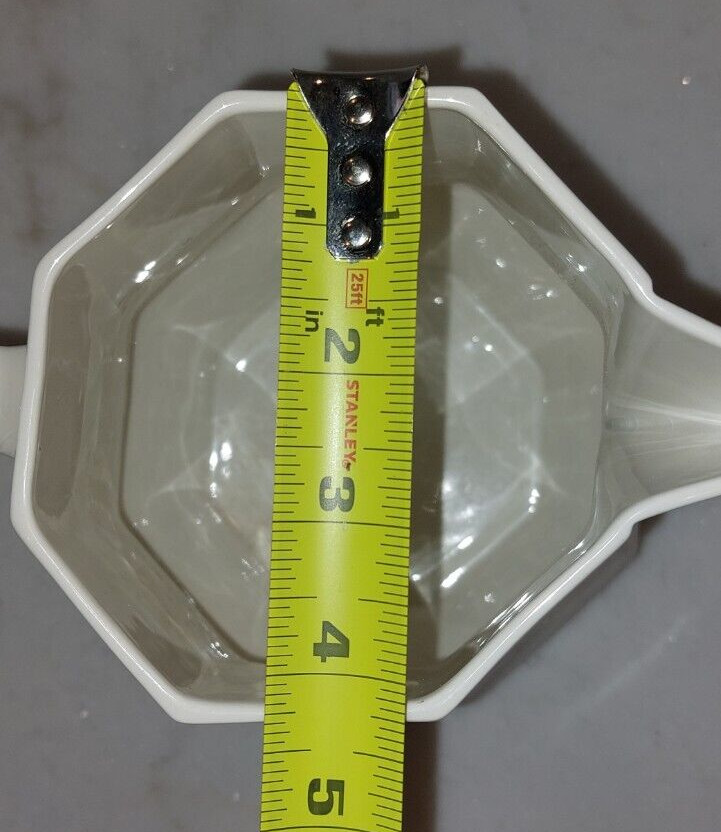 Vintage Octagonal Independence Ironstone Interpace White Pitcher Japan
