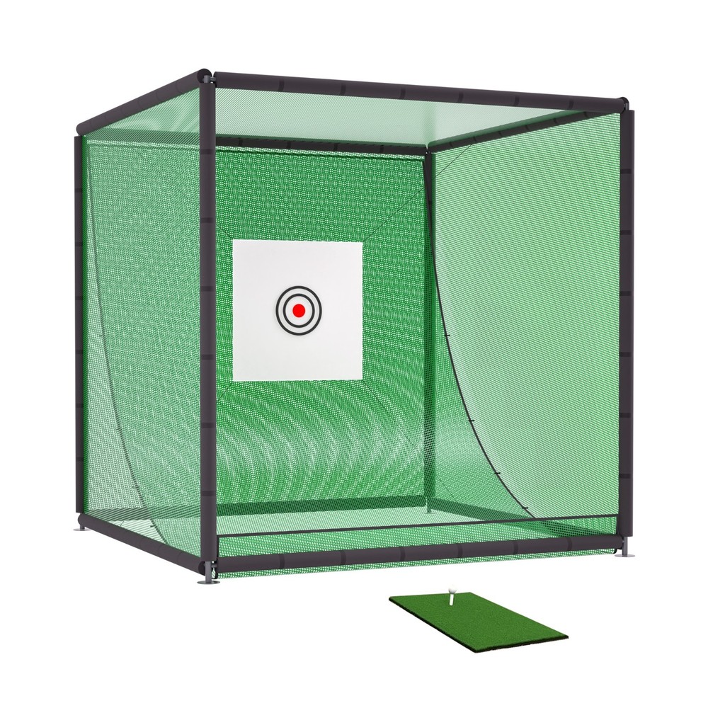 10'x10'x10' Golf Batting Cage Golf Training Simulators Practice Net Cage