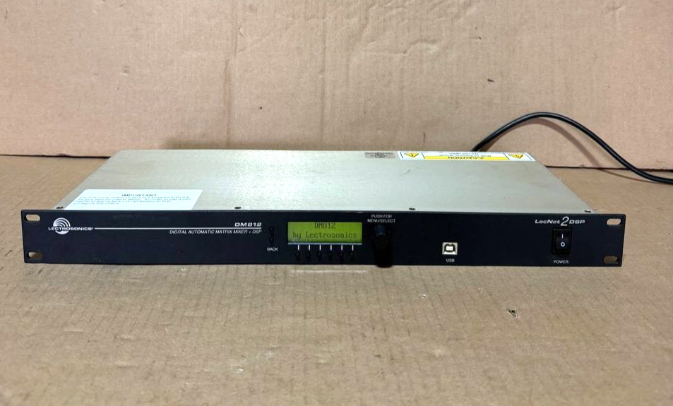 LECTROSONICS INC DM812 DIGITAL AUTOMATIC MATRIX MIXER + DSP