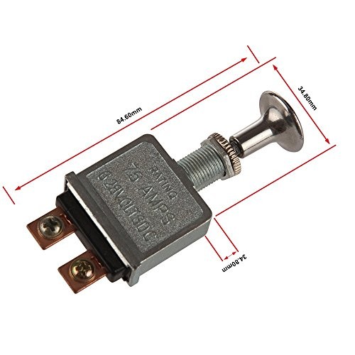 Larbi Toggle Switch Heavy Duty Push-Pull-On-Off Switch with 2 Position 4
