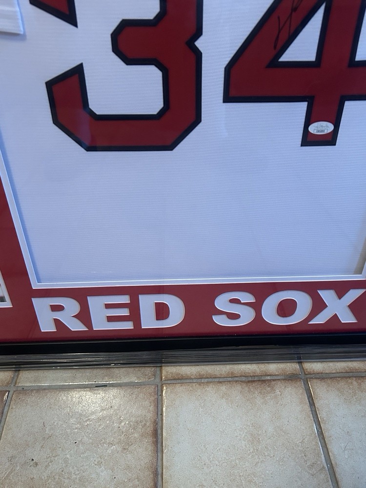David Ortiz Autographed Signed Custom Framed Authentic Jersey JSA COA