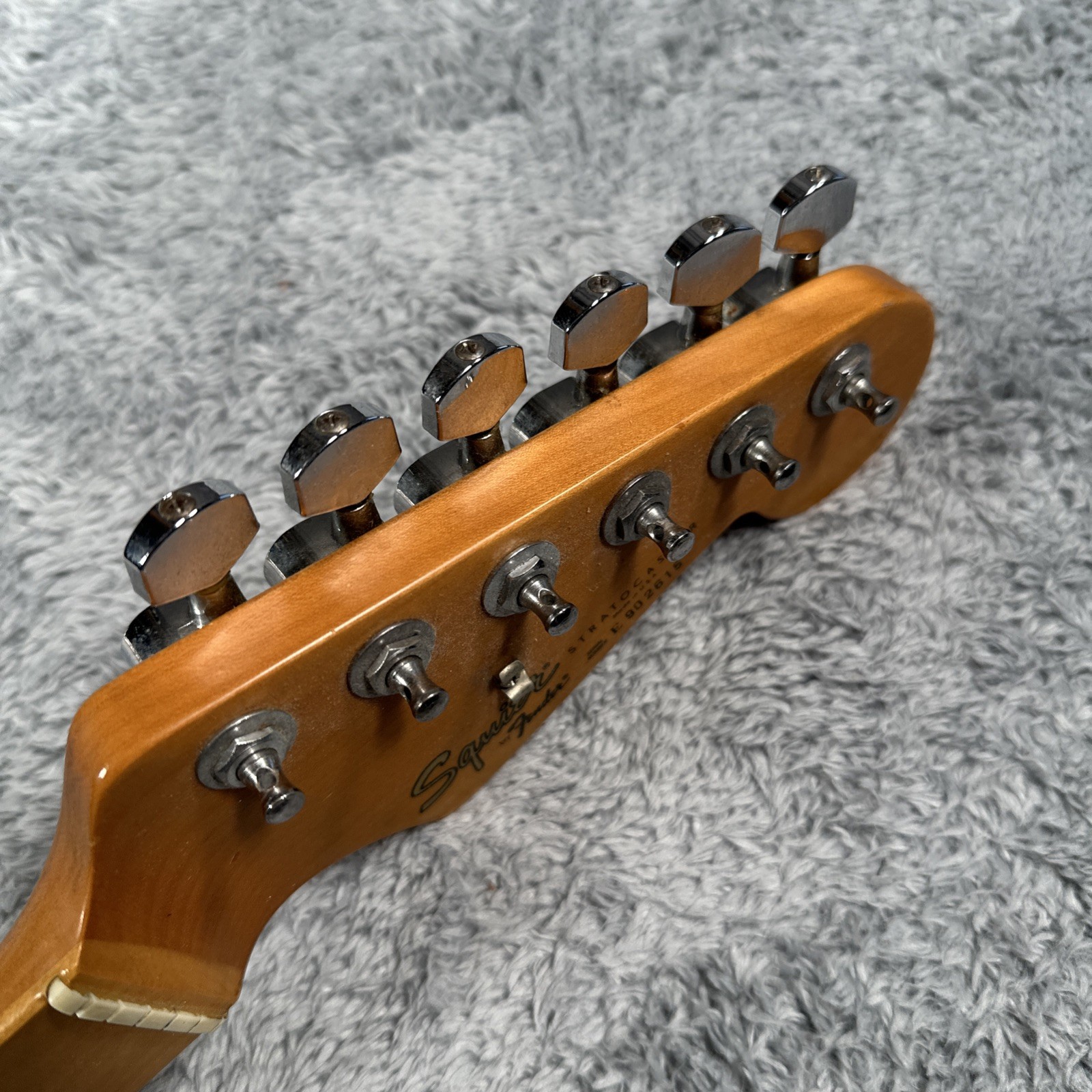 Vintage Squier by Fender Stratocaster Loaded Neck 22 w/Upgrades Wooden USA MADE