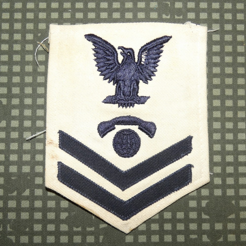 WW2 US Navy Interior Commo Tech Officer 2nd Class Rate (cotton twill)