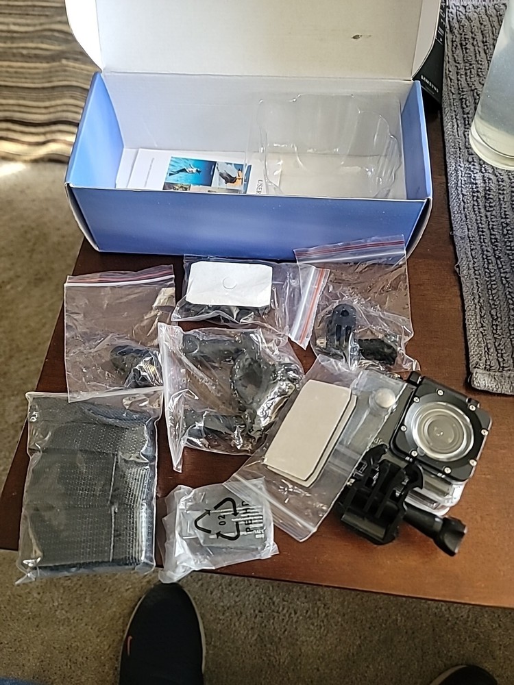 HD Action Camera 1080p Resolution Waterproof Casing Mounting Kit &Accessory Pack