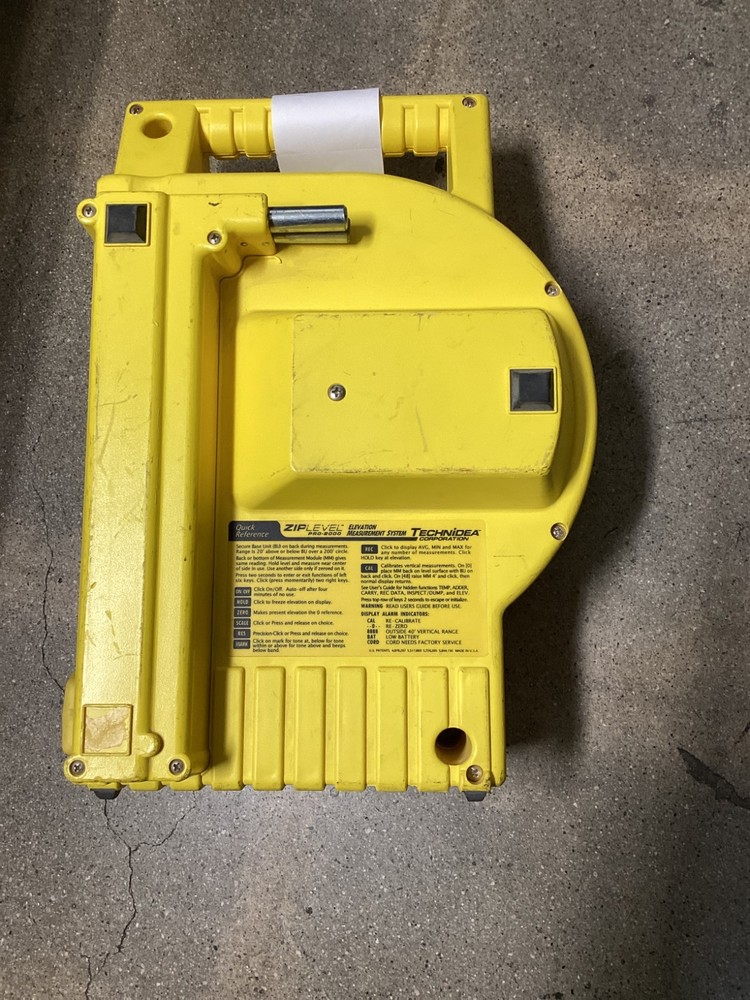 Technidea Corporation Ziplevel PRO-2000 High Precision Altimeter Quick Refrence