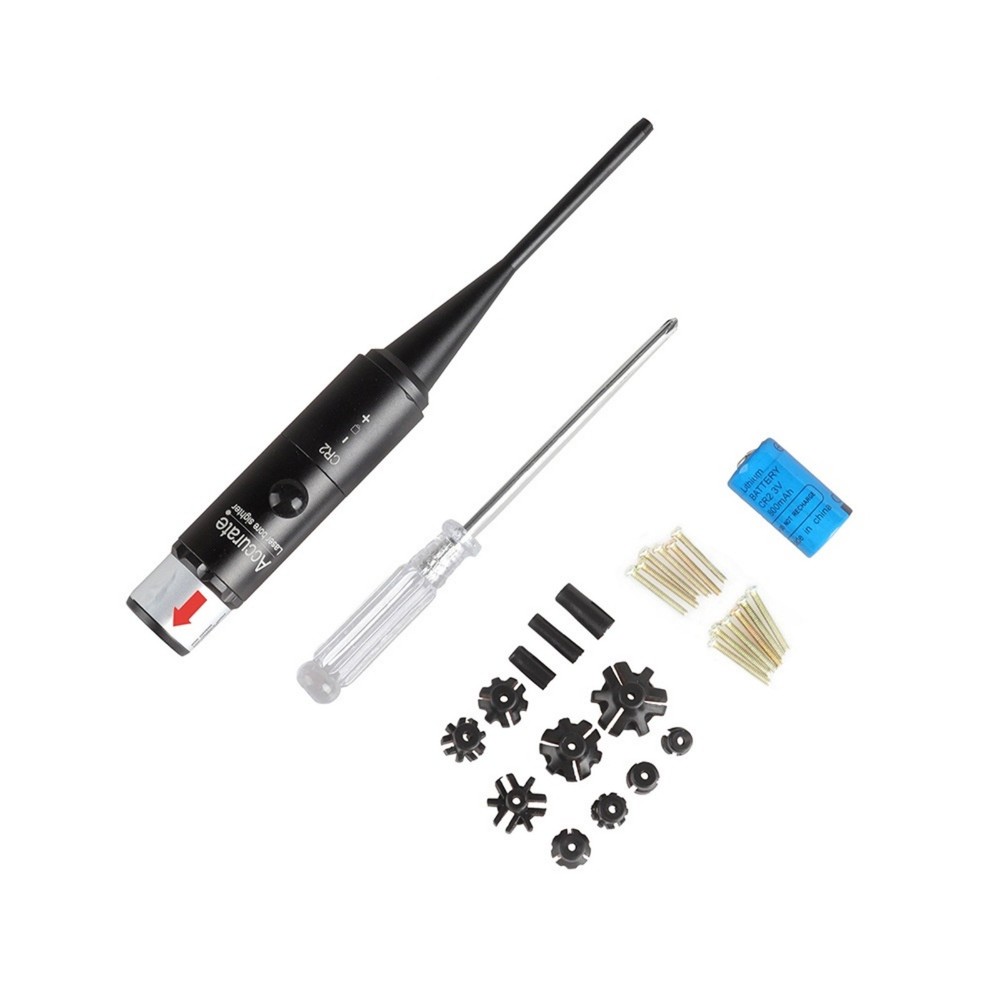 Laser Bore Sight Kit Red Beam 12 Adapters Alignment Tool Calibration Device