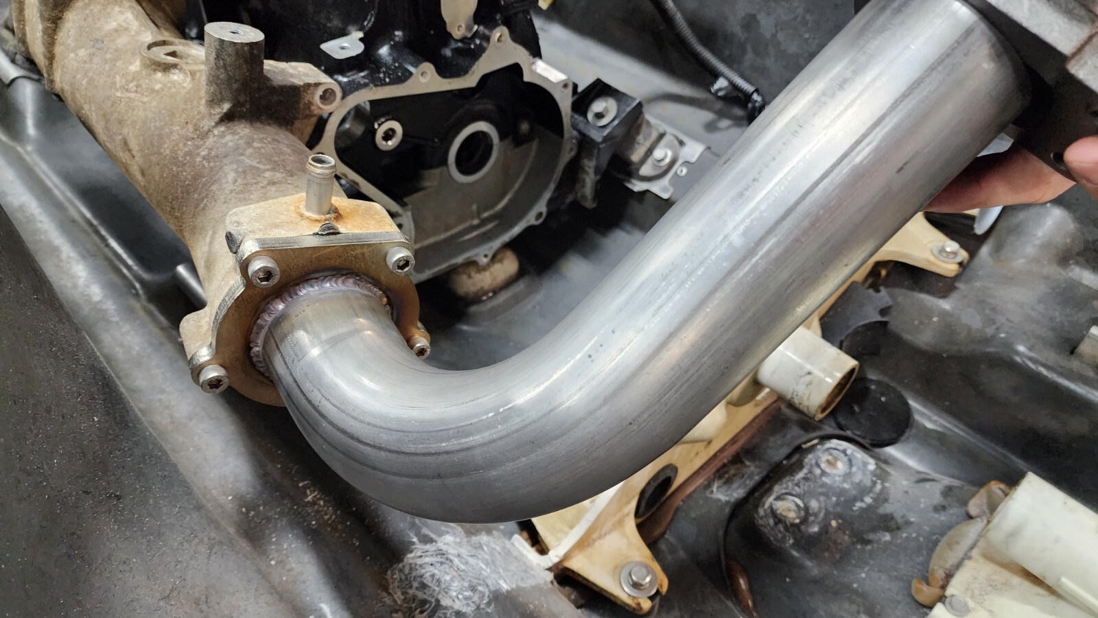 YAMAHA SVHO 1.8 FX GP1800 FZR TURBO KIT DOWNPIPE EXHAUST ADAPTER PLATE FLANGE