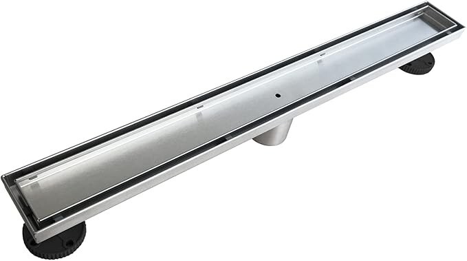 Neodrain 24-Inch Offset Linear Shower Drain with Tile insert Grate Cover