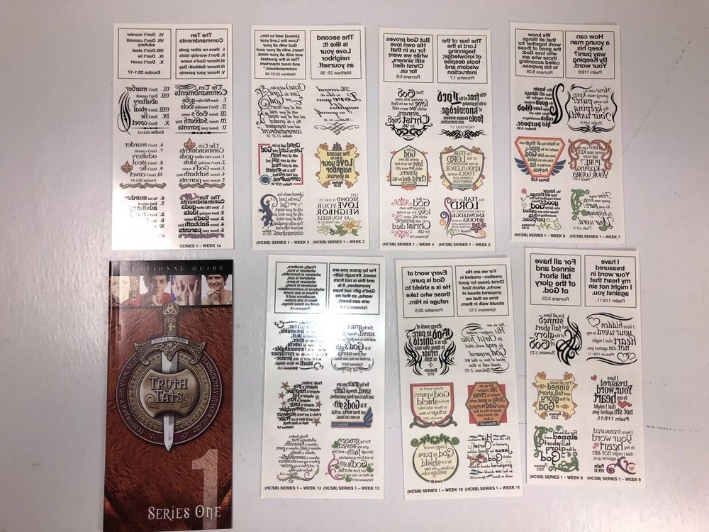 Christian Bible Verse Scripture TempTattoos Truth Tats Stocking Stuffers 10 sets
