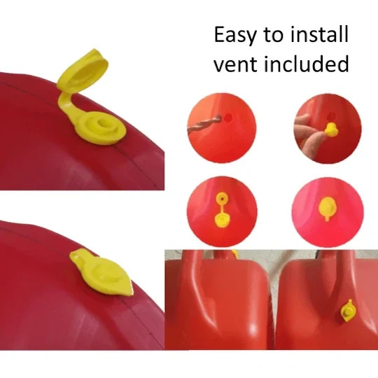 2 PACK! Universal Replacement Rigid Nozzle Spout for Gas Cans includes Vent
