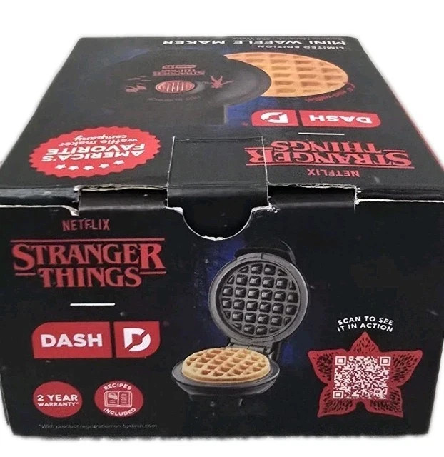NEW DASH STRANGER THINGS MINI WAFFLE MAKER LIMITED EDITION NETFLIX WAFFLE MAKER