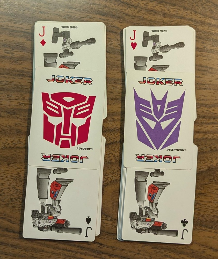 Hasbro - Trans Formers 2002 Playing Cards