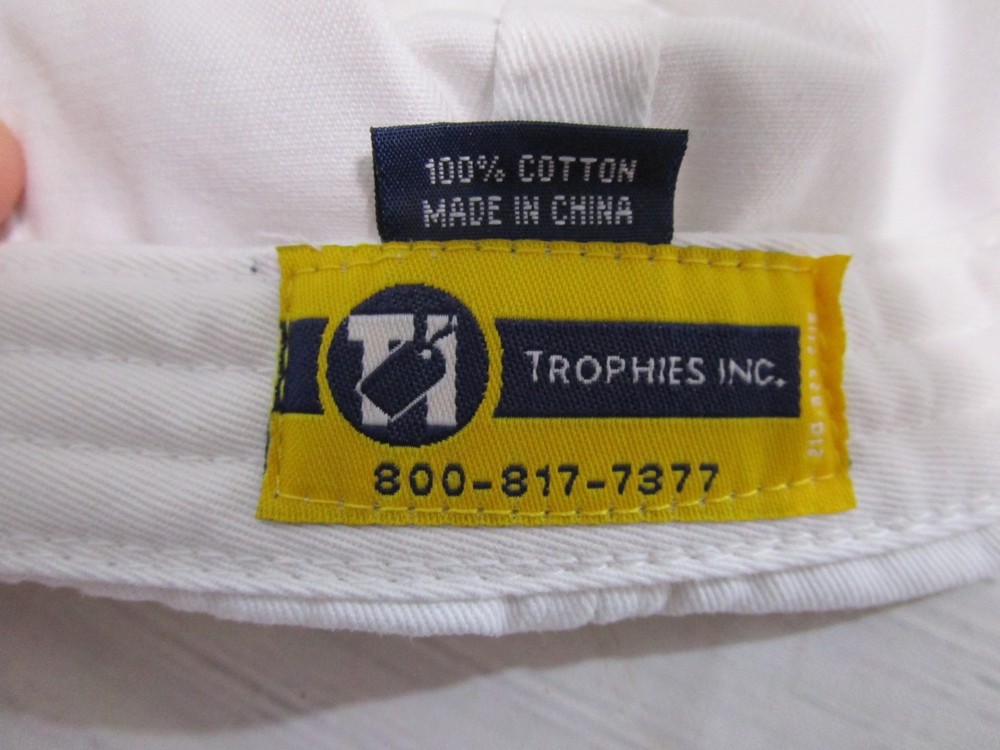 Tanqueray Gin Solid White Green Embroidered Spellout Adjustable Hat Cap One Size