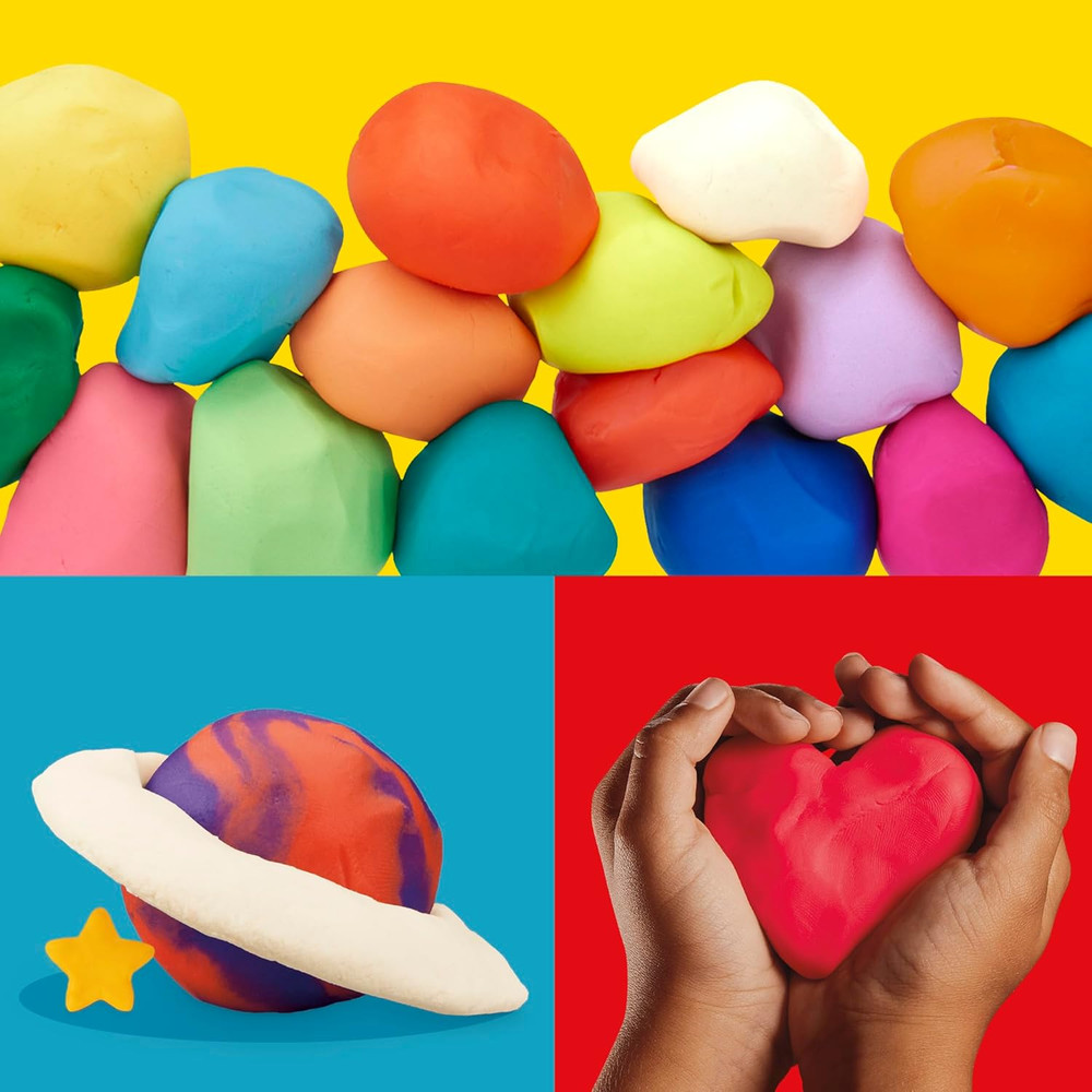 Play-Doh Assorted Colors 10-Pack, Non-Toxic Modeling Compound for Kids 2+
