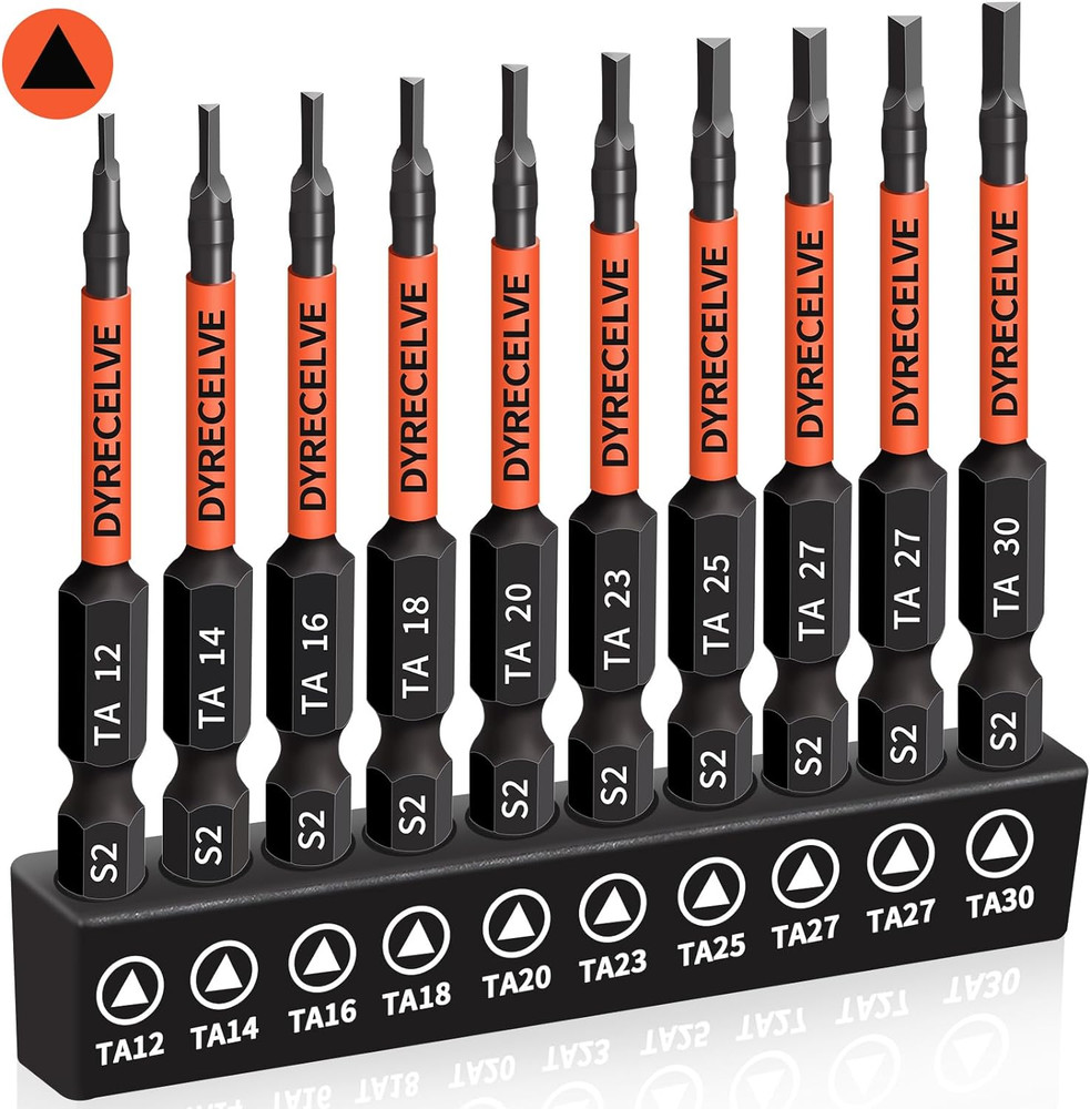 10-Pack Triangle Screwdriver Set - Premium S2 Steel Triangle Bit Set