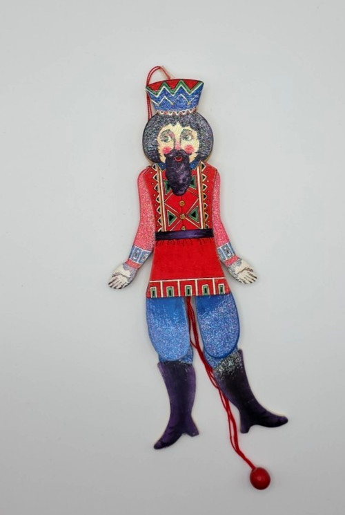 Vintage 1987 Terrie Floyd Wooden Dancing Pull String Jumping Jack Puppet