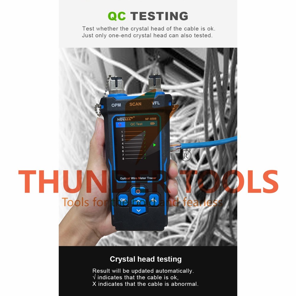 Thunder Tools NOYAFA Optical Network Cable Meter Tracer with LCD Display