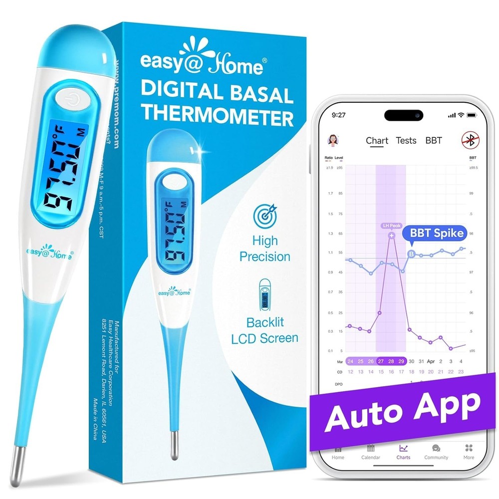 Digital Basal Thermometer for Ovulation: Backlight LCD Display 1/100th Degree...