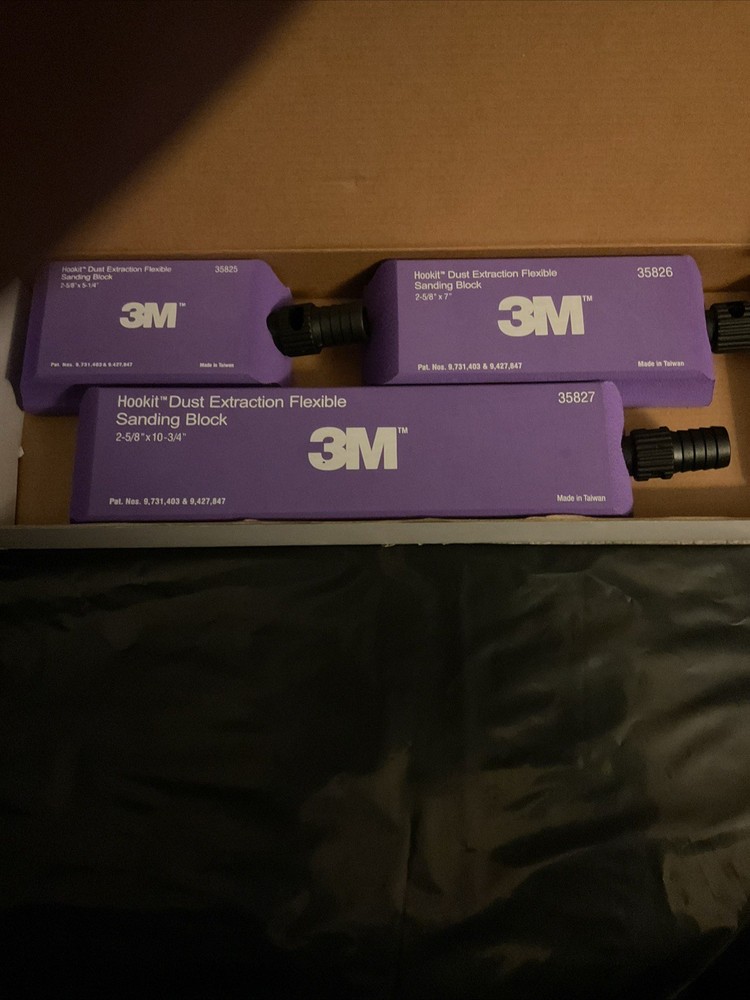 3M Hookit 35829 Flexible Sanding Hand Block Kit, Hook and Loop Attachment