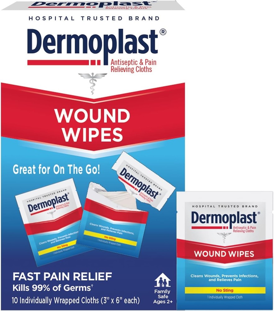 Dermoplast Wound Wipes 10 ct