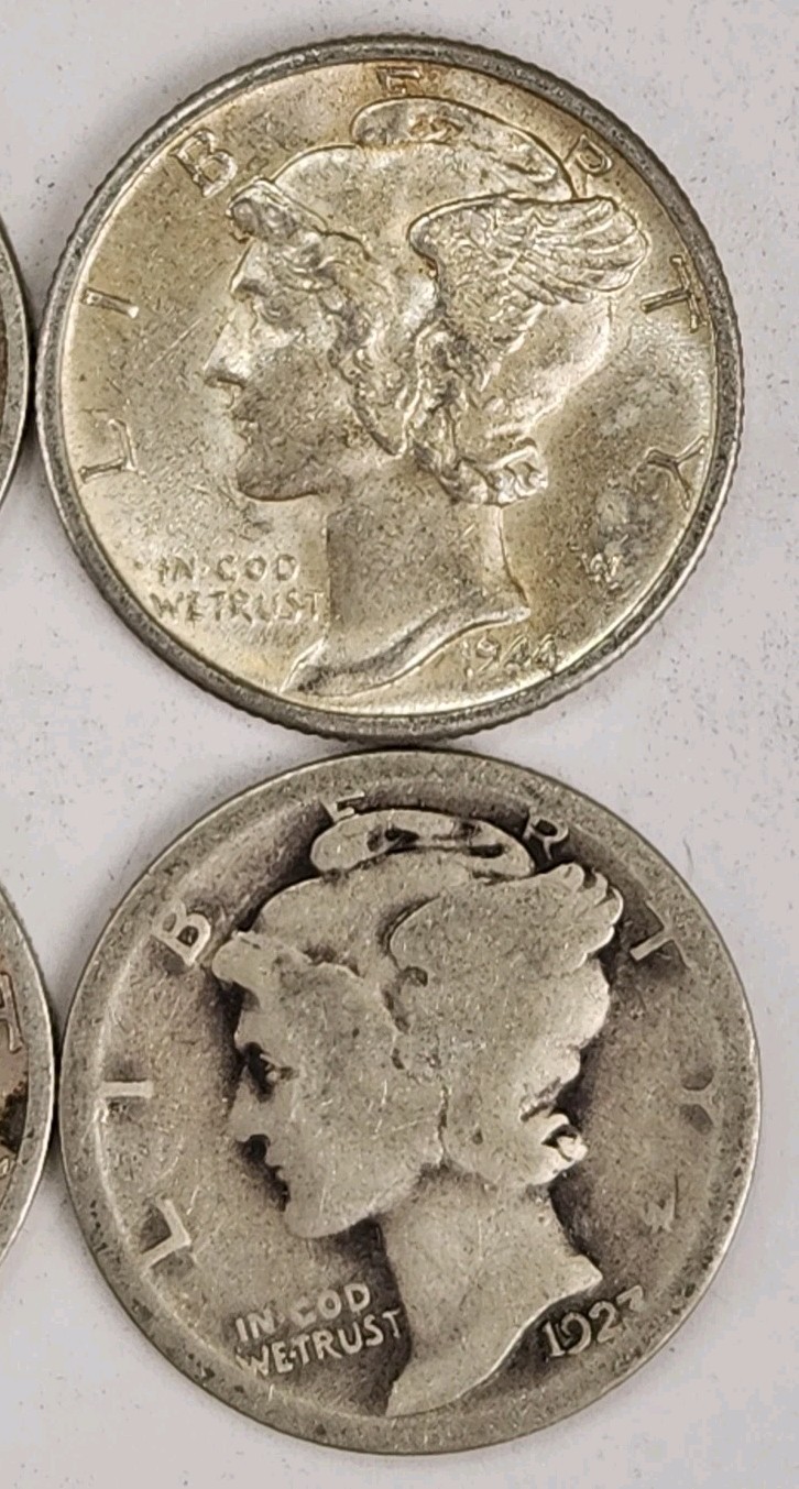 Roll of 50 Silver Mercury Dimes $5 Face Value 90% Silver Coins Mixed Dates ELM3