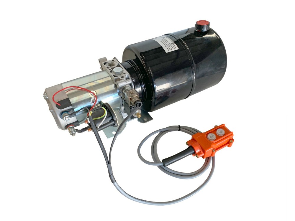 Hydraulic Pump Power Unit Single Acting 12V DC Dump Trailer 8 Quart with Remote