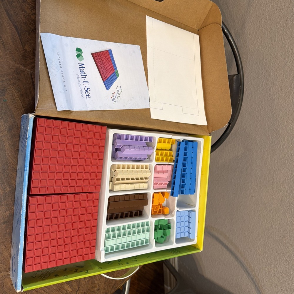 Math U See Manipulatives Integer Block Kit Includes All But 1 Block & Manual