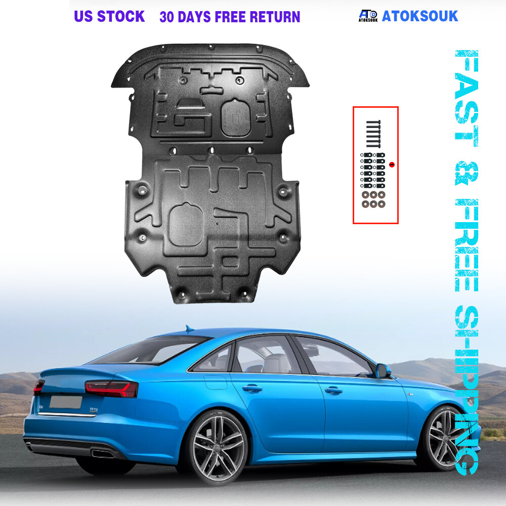 2Pcs For Audi A6 2012-2018 Under Engine Splash Guards Front Engine Mud Flaps