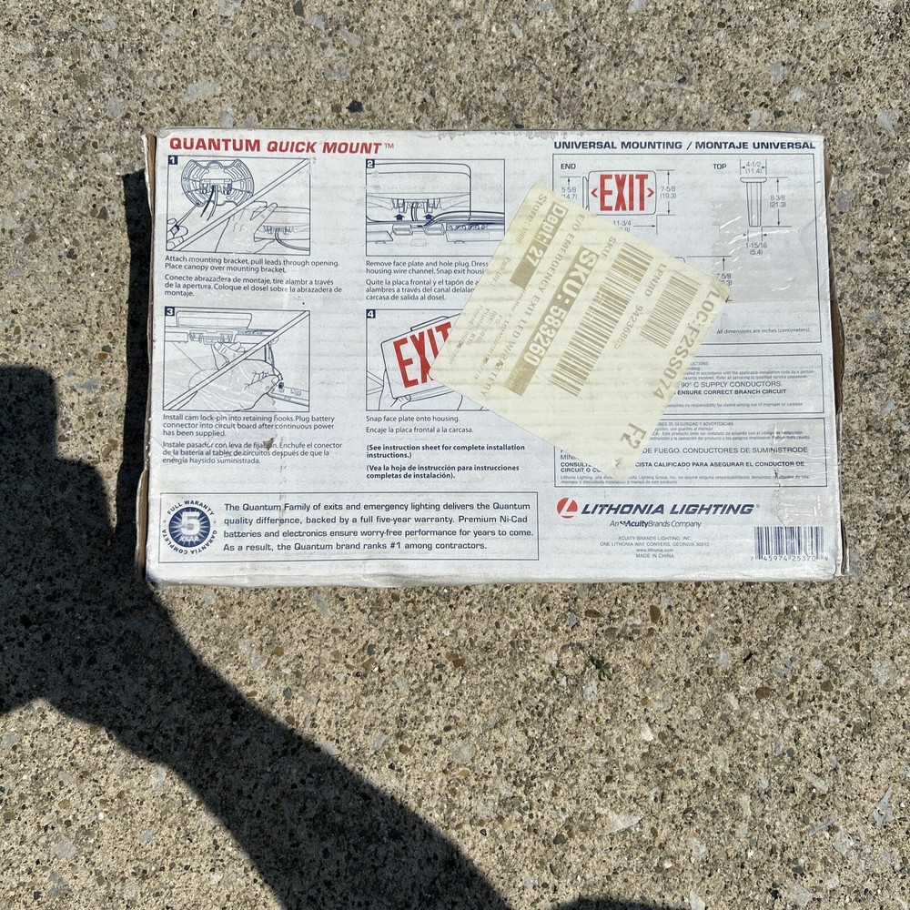Lithonia Lighting Quantum Thermoplastic White LED Emergency Exit Sign