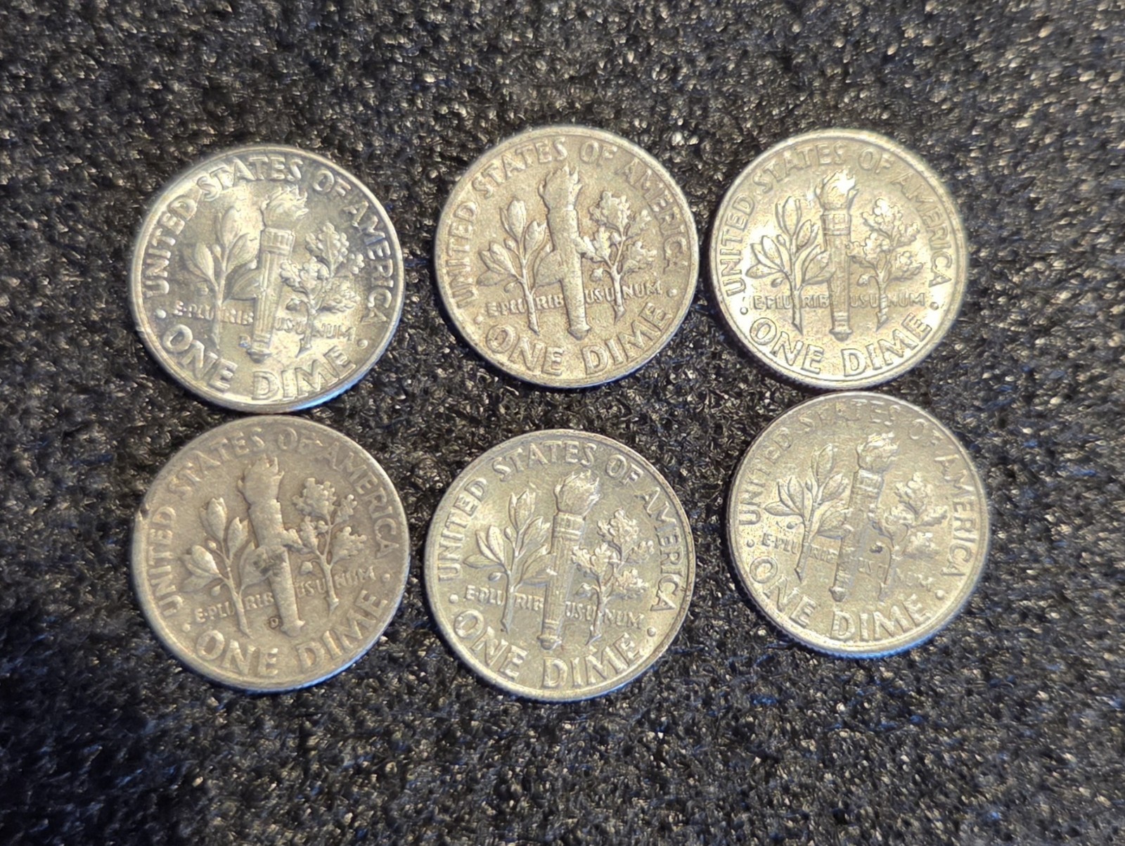 [ Lot of 6 ]- Roosevelt Dime 90% Silver