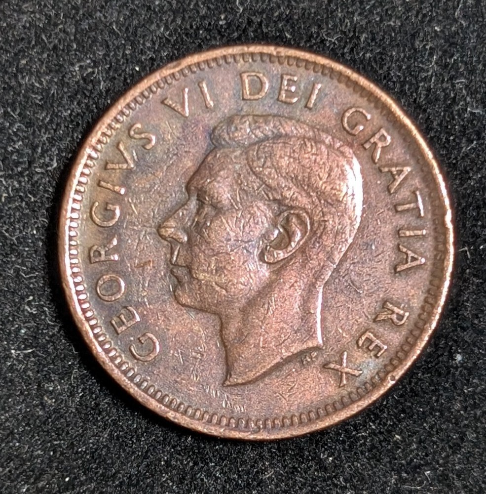 1952 Canada 1 Cent Circulated KM# 41 Brown