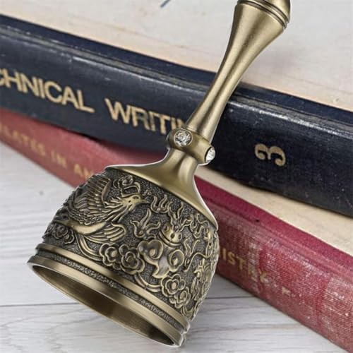 Hand Bell Brass Dinner Call Bells Loud Service Ringing Bell Tibetan Handbells