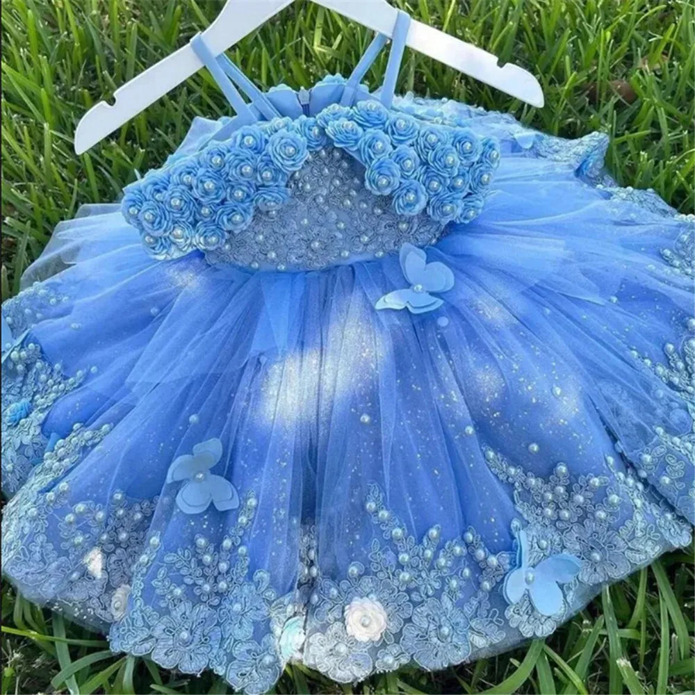 Pink Wedding Flower Girl Dresses 2025 Little Girls Birthday Party Gown