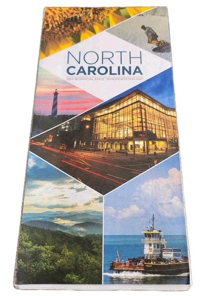 North Carolina 2017-2018 Official State Transportation Map Foldable