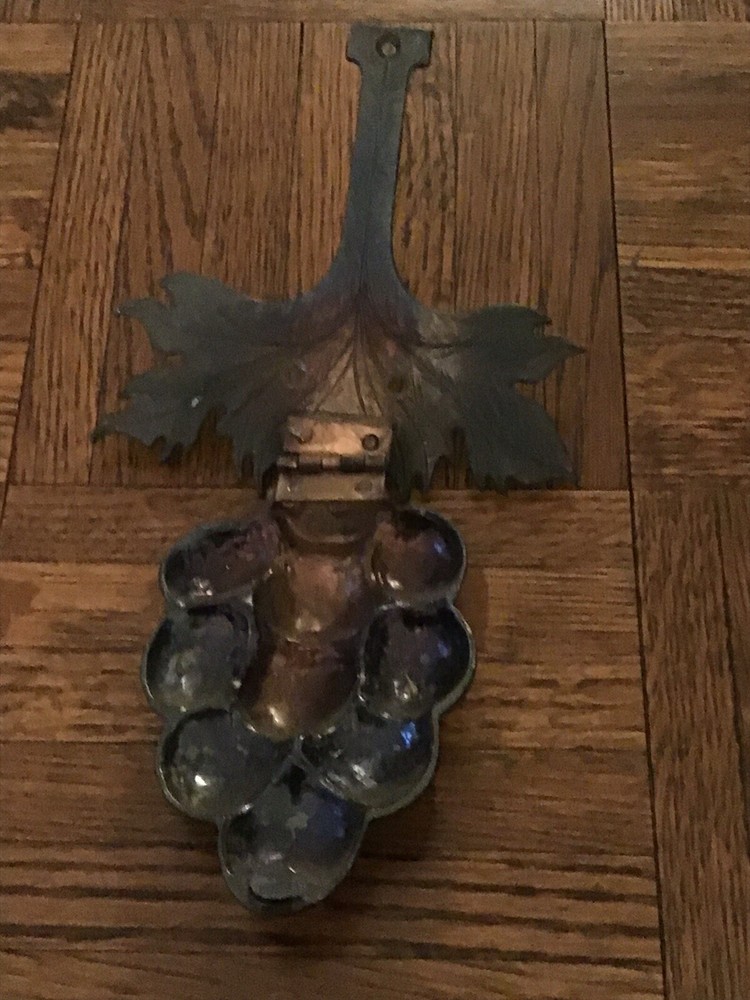 Grapes on Vine Cast Iron Door Knocker Rustic