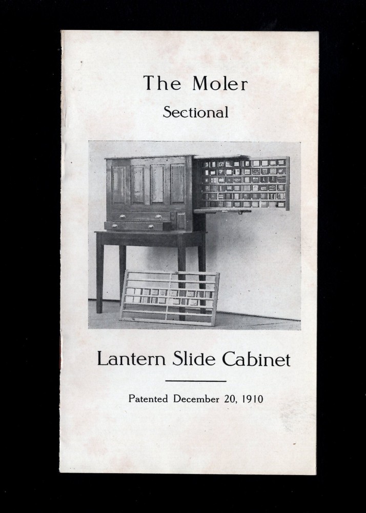 Lantern Slide Cabinet G Moler The Moler Booklet Insert Ithaca 1925 & Cover z46