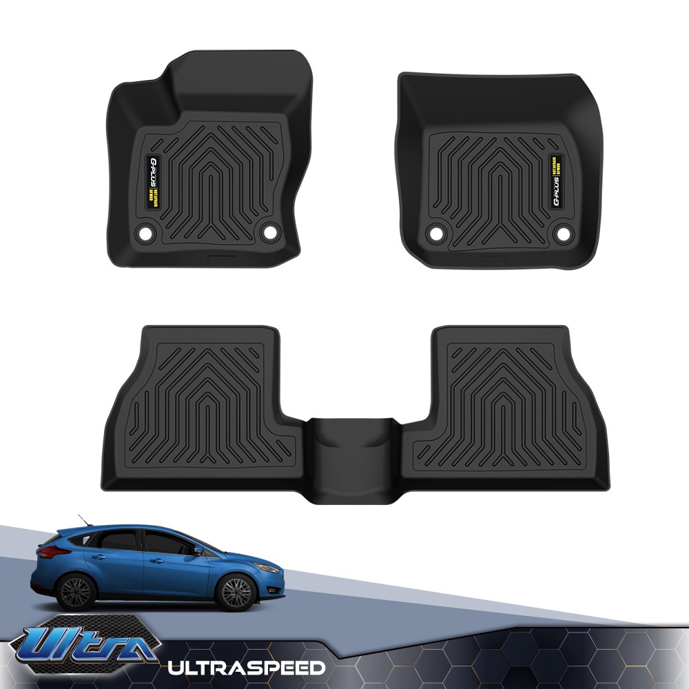 TPE Floor Mats Liners 3D Molded Fit For 2012-2018 Ford Focus All Weather