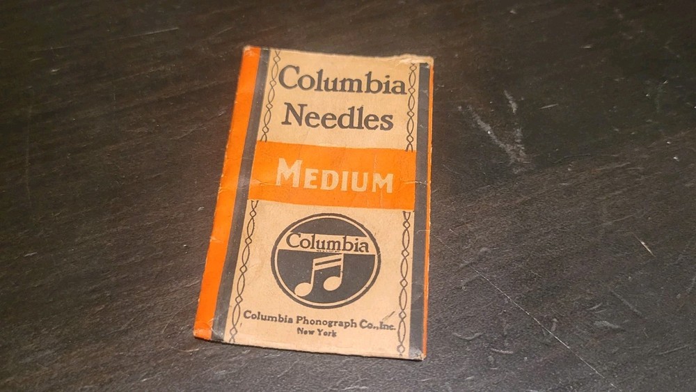Gramophone phonograph needle Packet Columbia Medium - Empty
