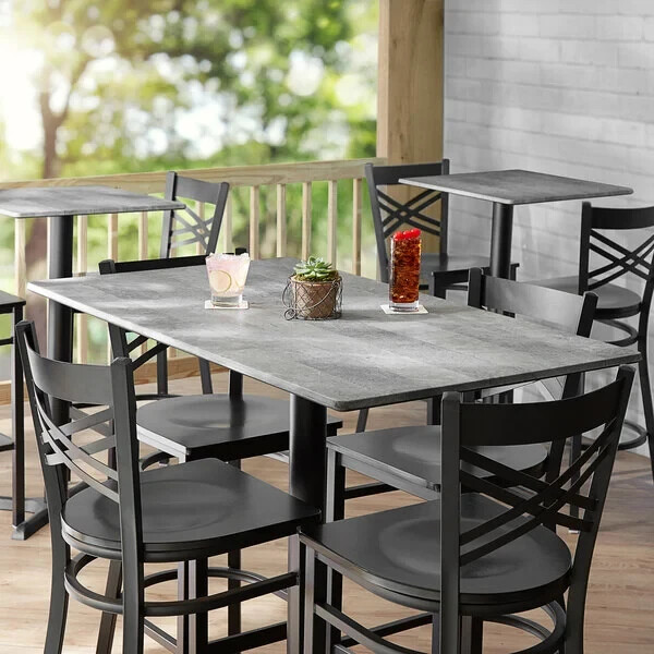 28" x 48" Rectangular All-Weather Restaurant Table Top with Toscano Laminate Top