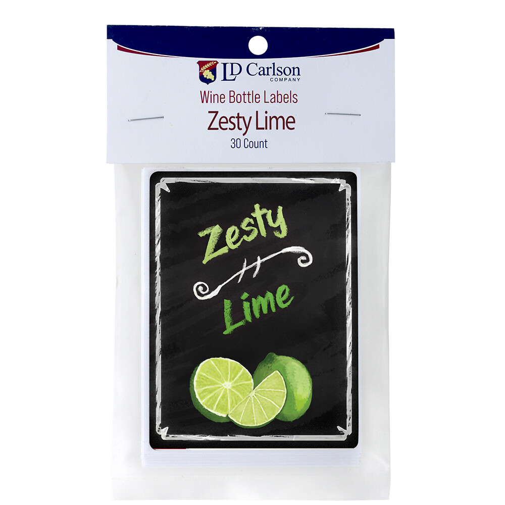 Zesty Lime Wine Labels 30/Pack Mist Collection