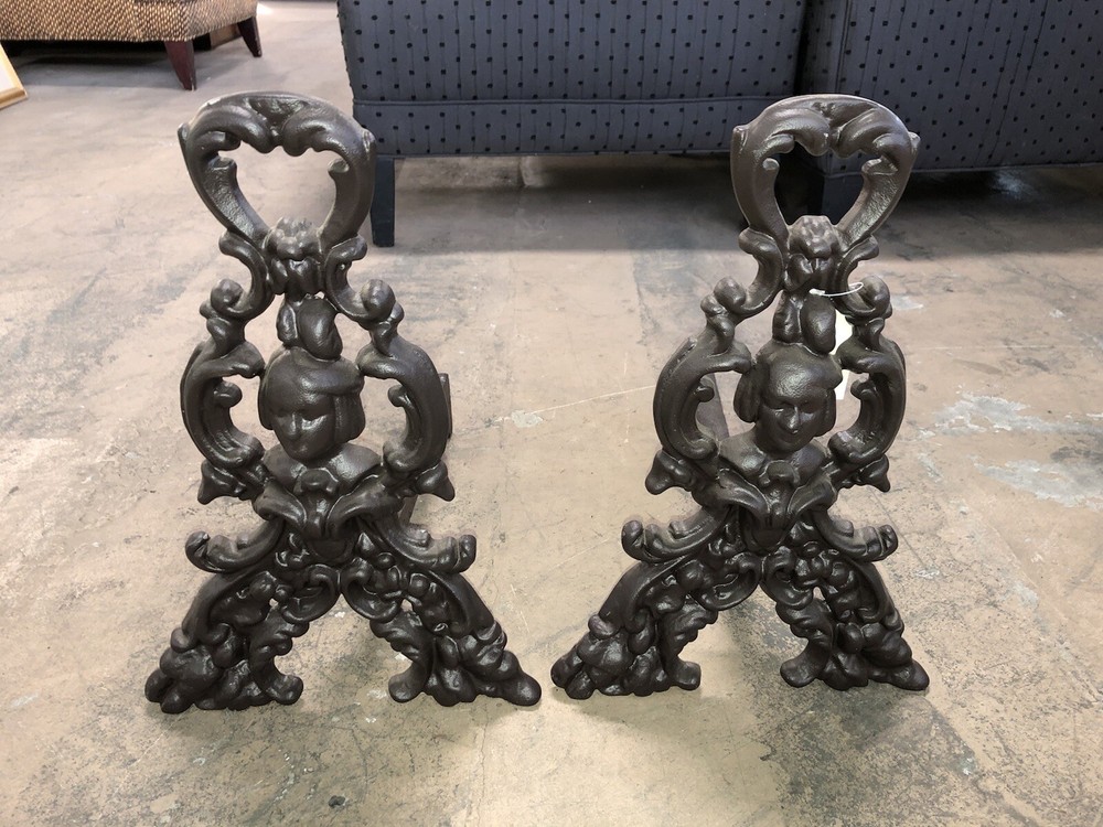 Andirons With Faces