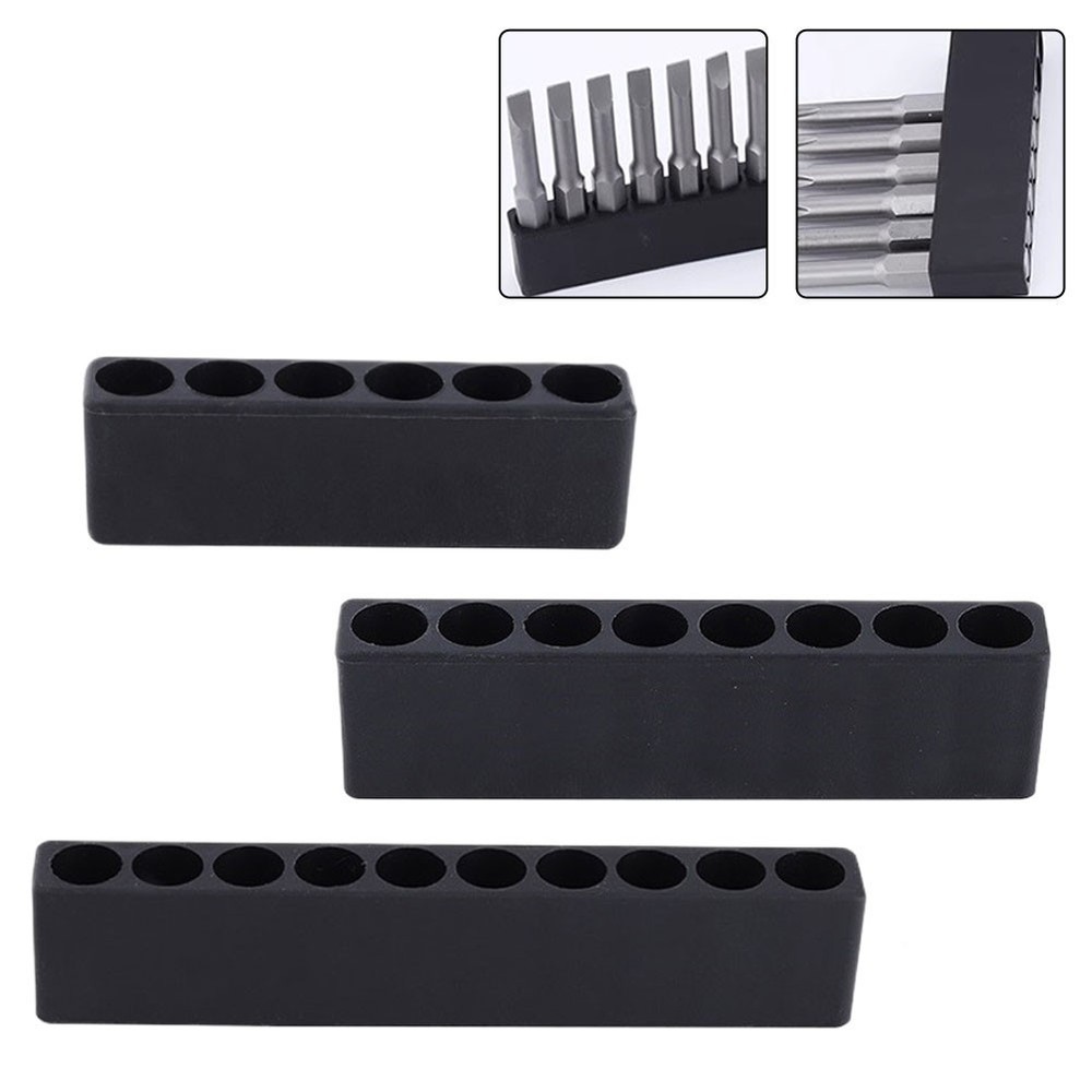 Sturdy Tool Organizer for Hex Shank Screwdriver Bits with 3 Storage Boxes