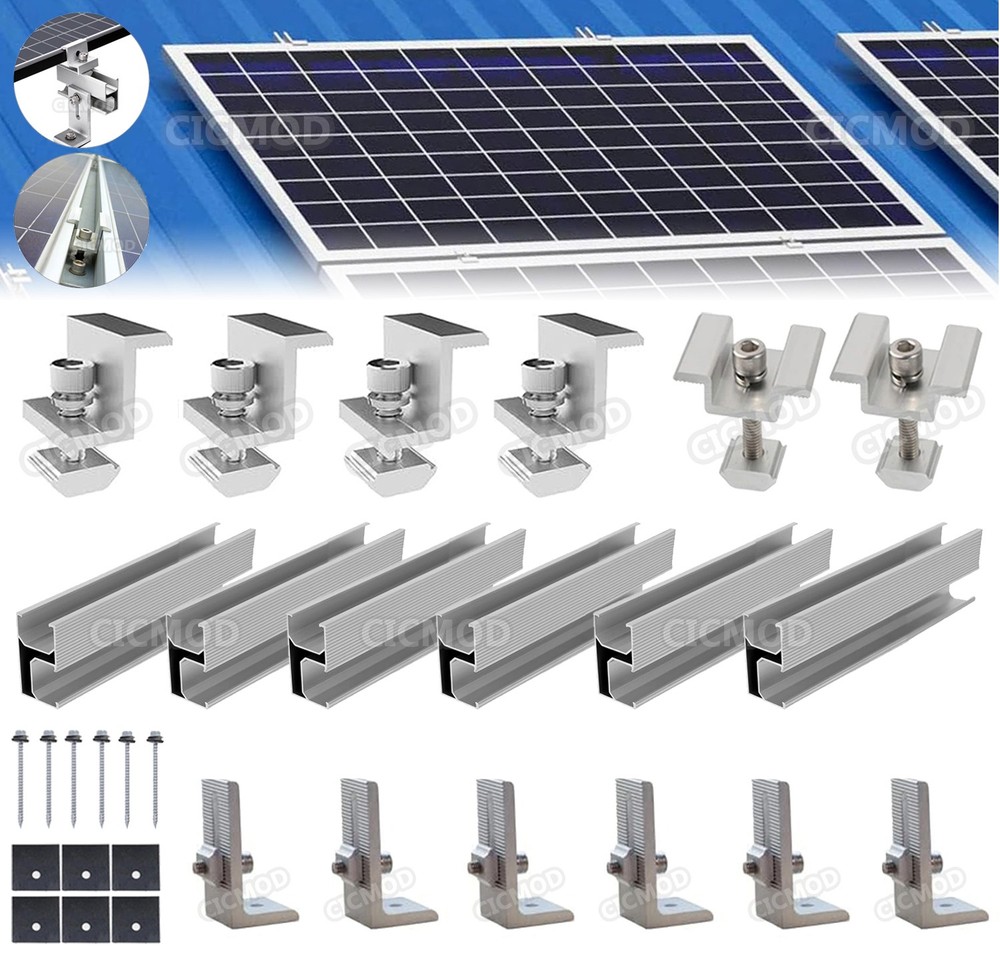 Adjustable Roof Solar Panel Mounting Brackets Kit System for 1-4PCS Solar Panels