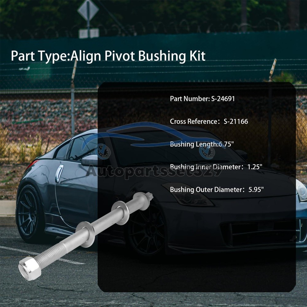 For Hendrickson Quick Align Pivot Bushing Kit+Alignment Collars S-24691S S-28654