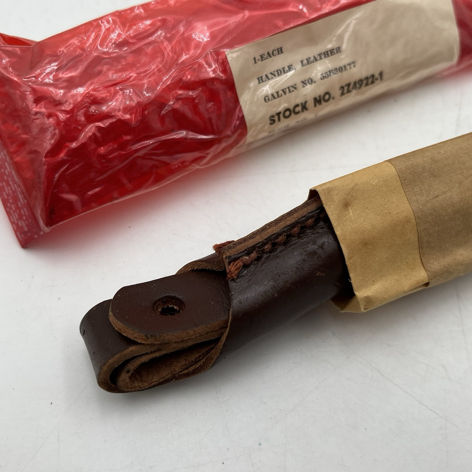 Machinist Tool Chest Box REPLACEMENT LEATHER HANDLE Antique VTG NOS 1945 WW2 New